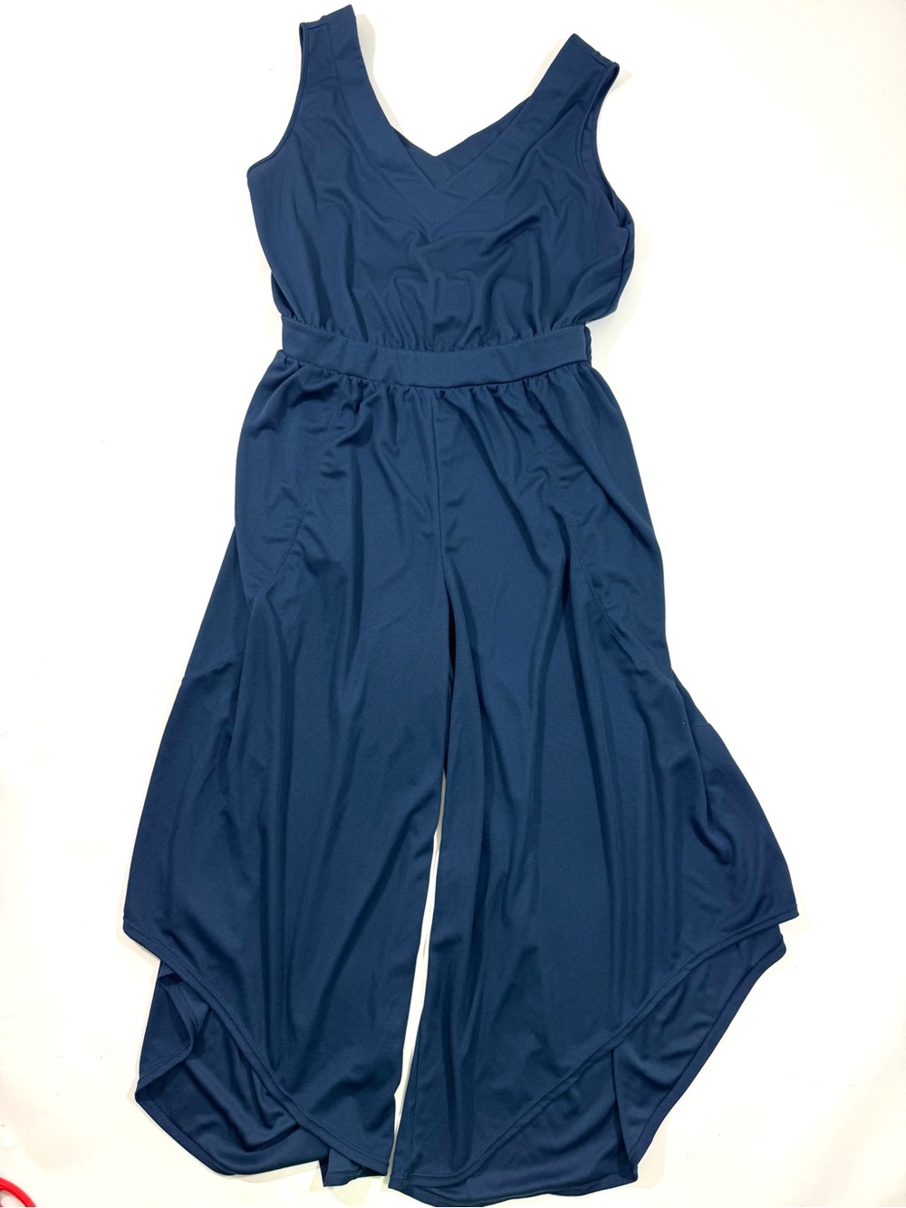 Halara V Neck Flowy Waffle Casual Jumpsuit